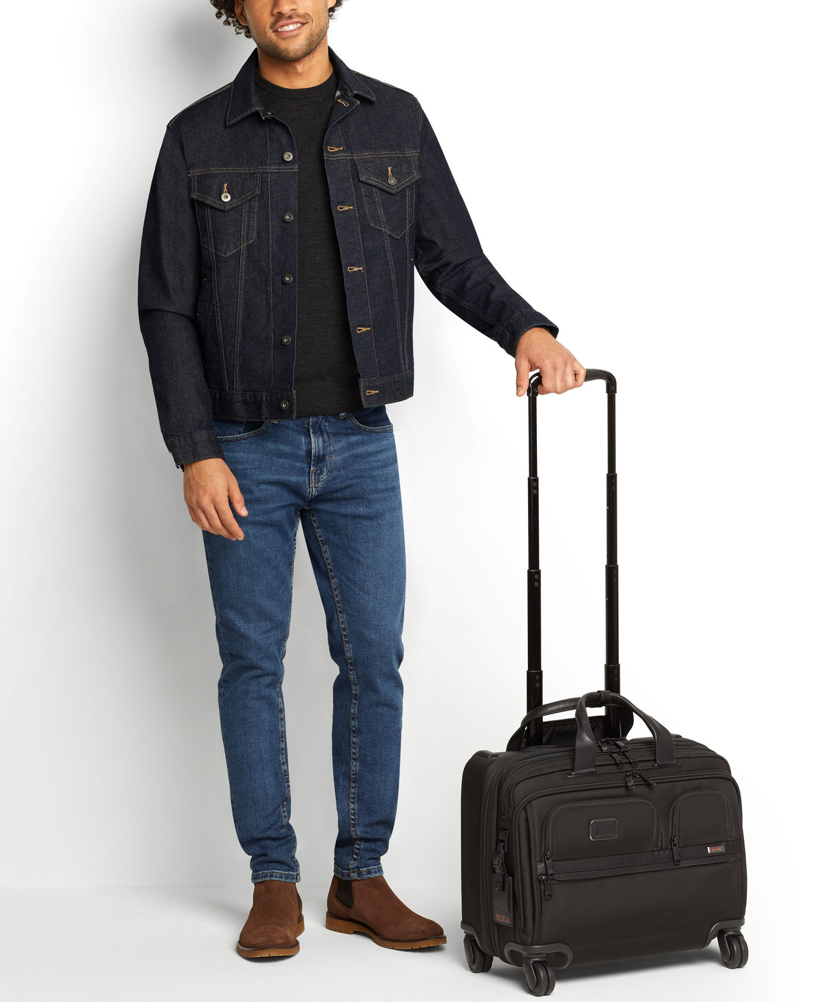 TUMI Alpha 3 DLX 4 WHL LPTP CASE BRIEF Black