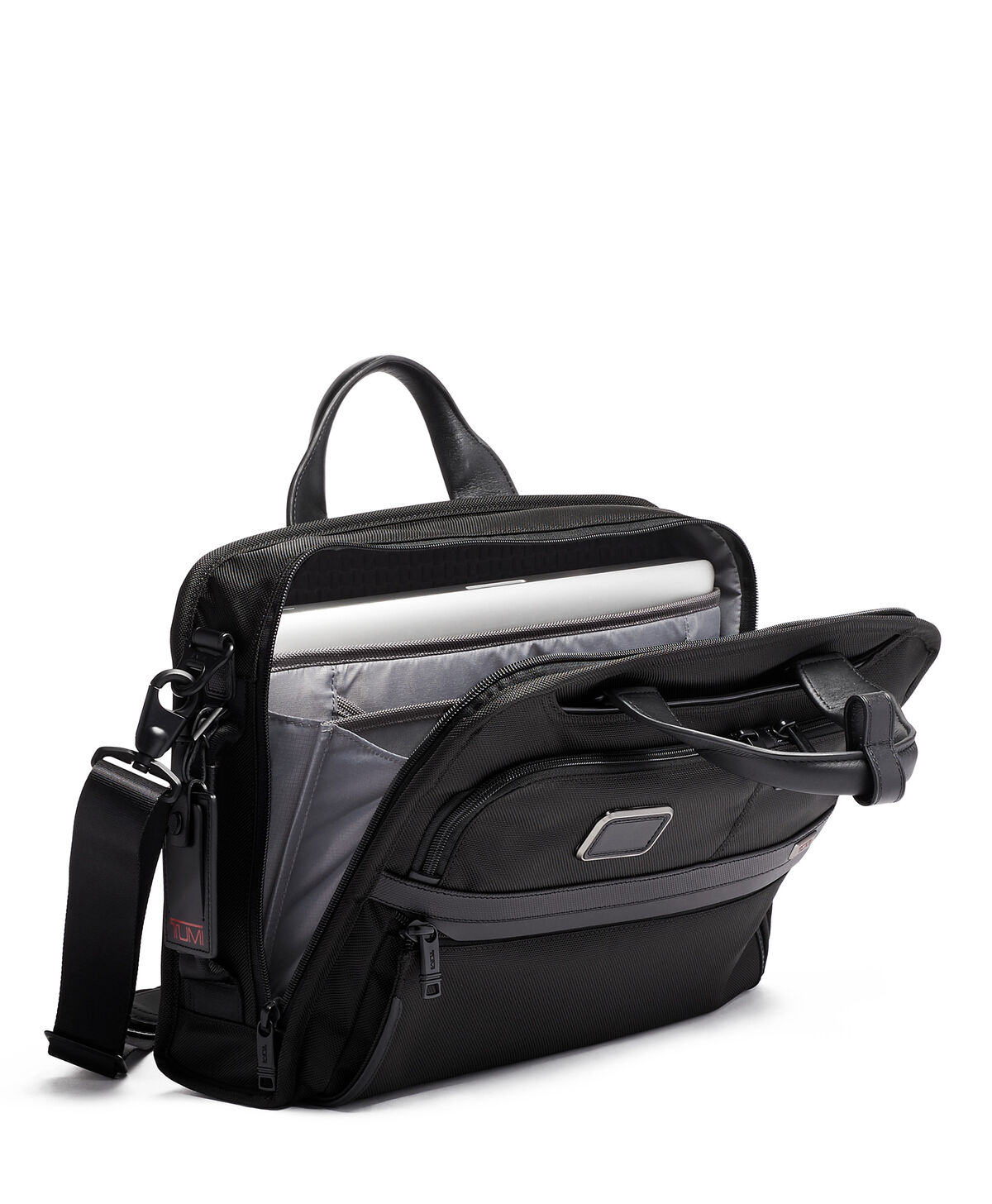 TUMI Alpha 3 SLIM THREE WAY BRIEF Black TUMI Alpha 3 SLIM THREE WAY BRIEF Black