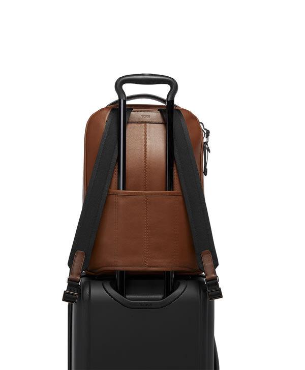 TUMI ボストンバッグ ブラウン レザー TUMI