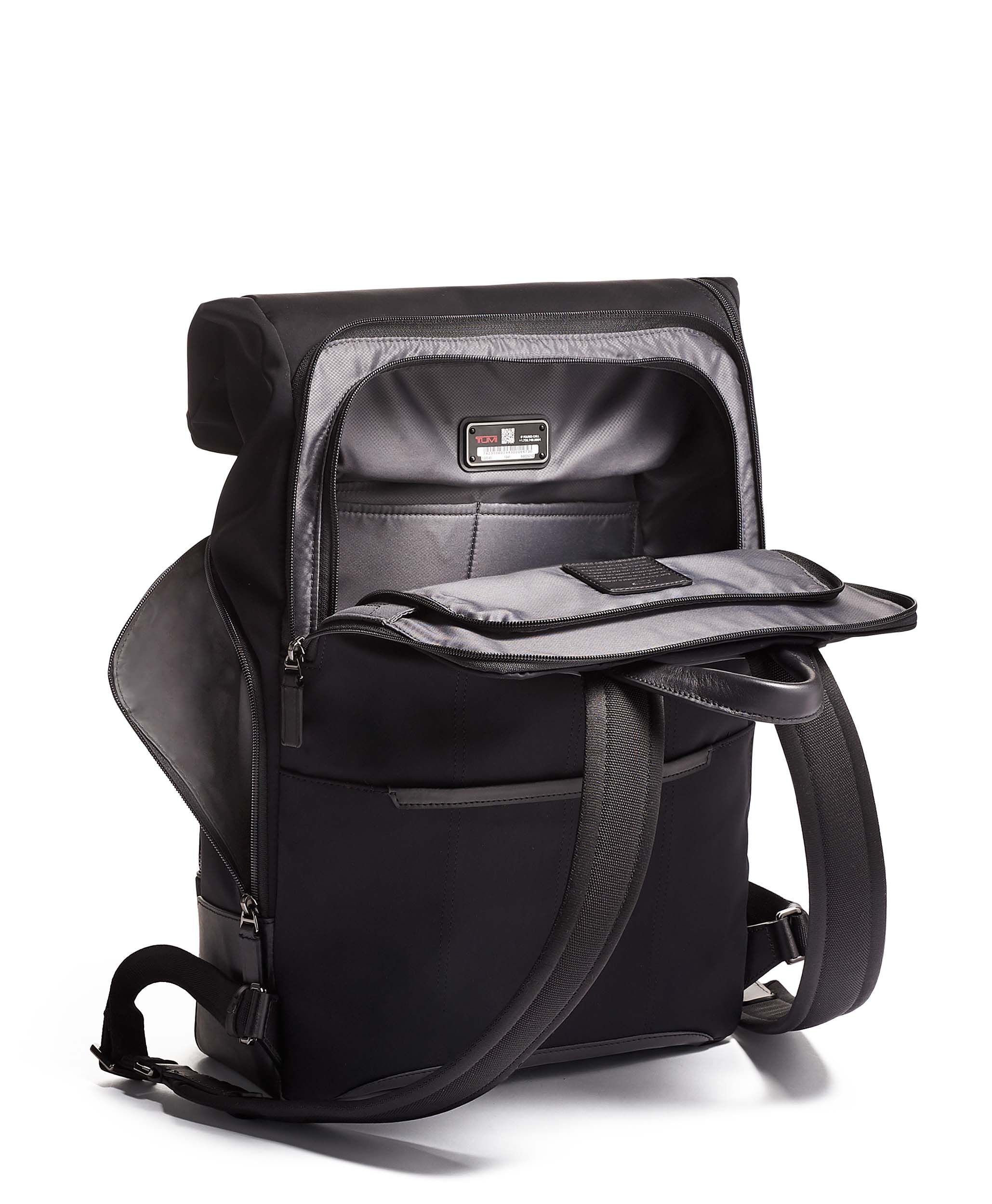 tumi harrison oak roll top backpack
