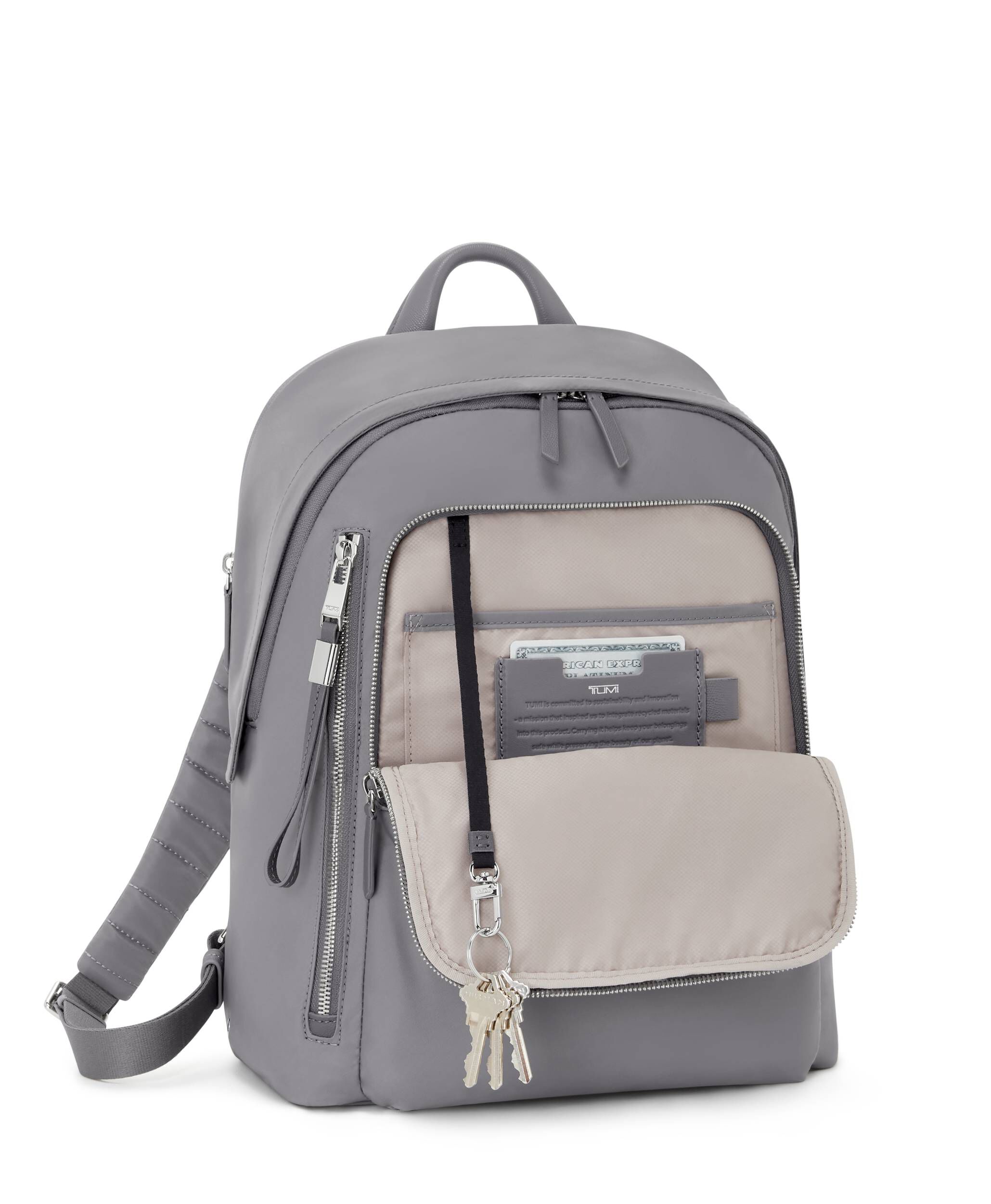 Tumi silver top backpack